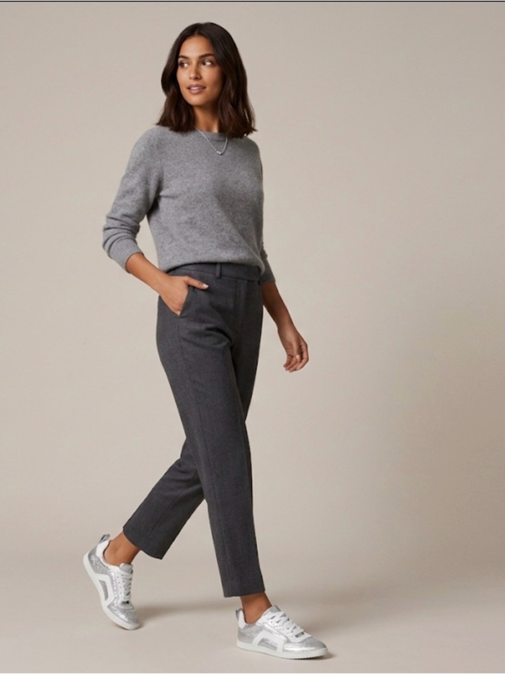 Pierre Hardy Start Metal Grain Calf Sneakers in Silver White 36